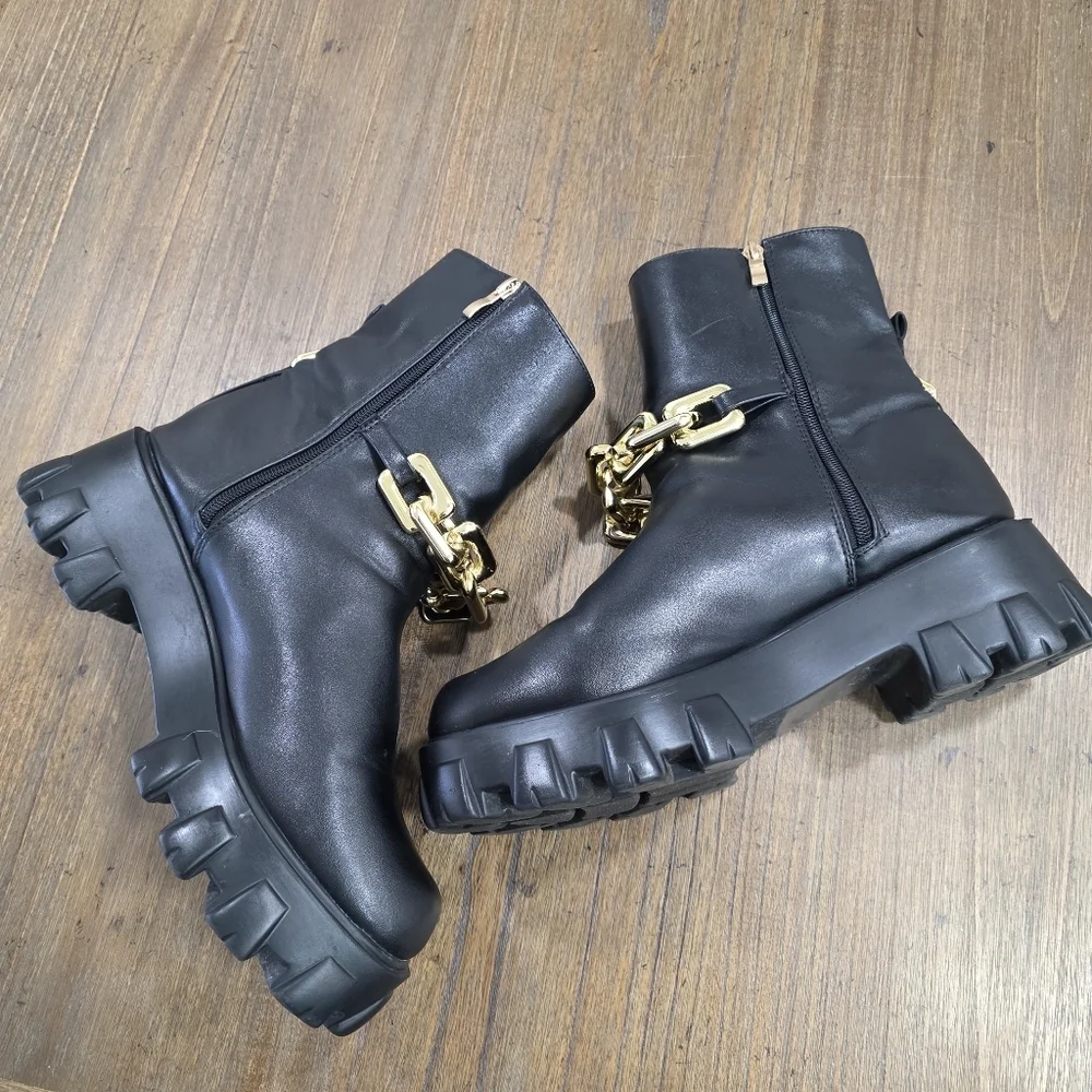 Fashion Nova Nights Like This Chain Booties Black Size 11